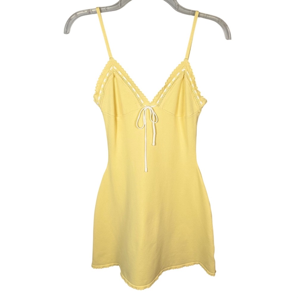 White Fox Boutique For Your Love Mini Dress, Yellow, Size Small - Picture 2 of 8